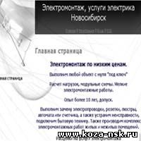 Сайт-визитка http://elektrika-nsk.ru/